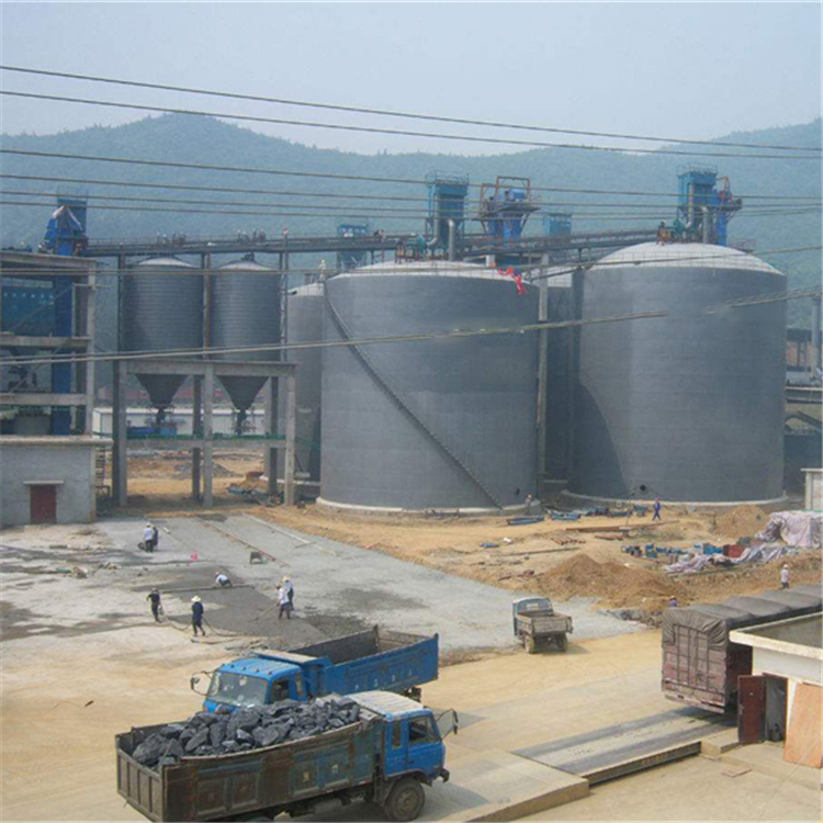 淮安水泥钢板仓2座3000吨青岛项目进入施工